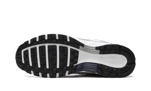 Nike P-6000 Obsidian Summit White sneaker with navy and white mesh-leather layers, available at ASEY SHOP Morocco.