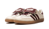 Adidas Handball Spezial WMNS in Off White Collegiate Burgundy with gum sole, available at ASEY SHOP Morocco.