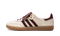 Adidas Handball Spezial WMNS in Off White Collegiate Burgundy with gum sole, available at ASEY SHOP Morocco.