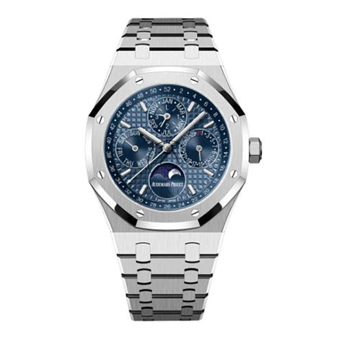 Audemars Piguet Royal Oak 26574ST, Perpetual Calendar, Steel, Blue Index Dial
