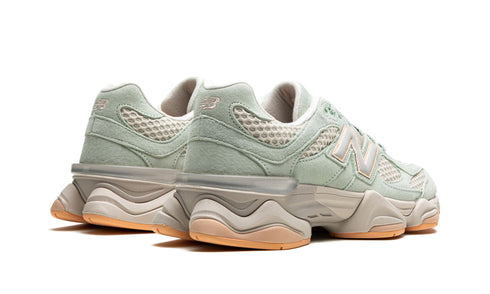 Limited-edition New Balance 9060 The Whitaker Group - Missing Pieces - Moss Green sneakers, available at ASEY SHOP Morocco.