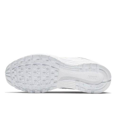 Nike P-6000 Triple White all-white sneaker with mesh and leather design, available at ASEY SHOP Morocco.