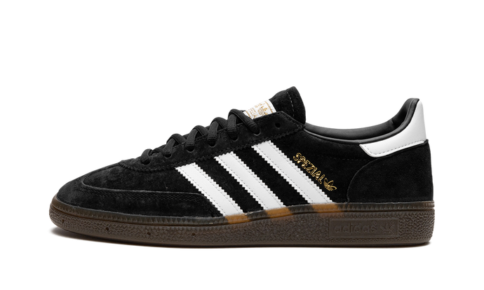 Adidas Handball Spezial in black with gum sole, available at ASEY SHOP Morocco.