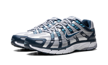 Charger l&#39;image dans la galerie, Nike P-6000 Armory Navy and Flat Silver sneaker with mesh and leather layers, available at ASEY SHOP Morocco.
