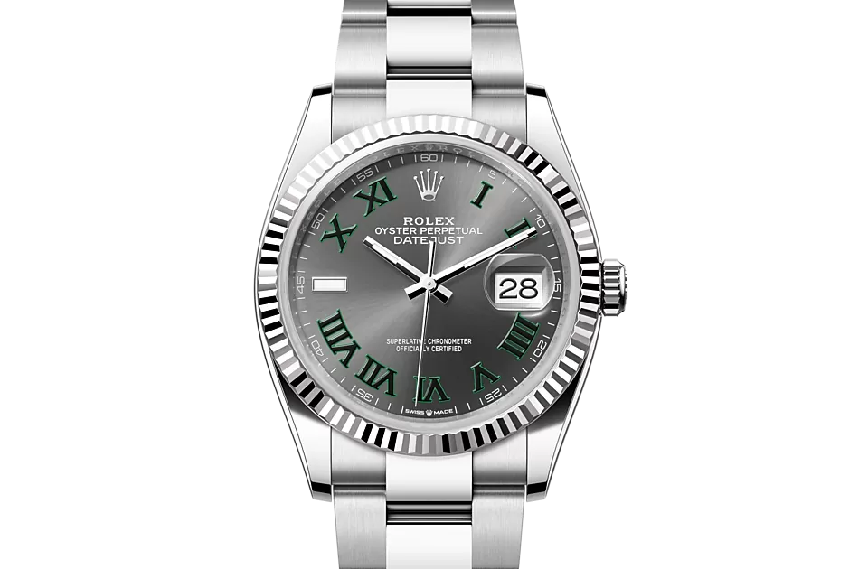 ROLEX DATEJUST OYSTER, 36 MM, OYSTERSTEEL AND WHITE GOLD