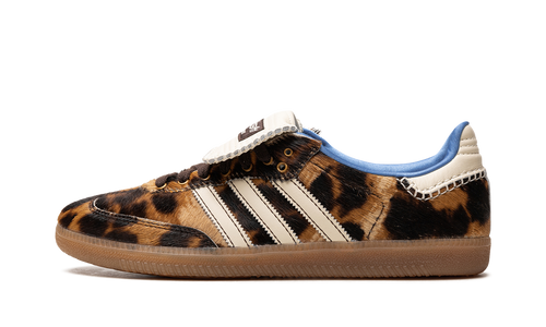 Adidas Samba 'Wales Bonner - Leopard Pony Hair' with bold leopard print and suede details, available at ASEY SHOP Morocco.