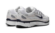 Charger l&#39;image dans la galerie, Nike P-6000 Obsidian Summit White sneaker with navy and white mesh-leather layers, available at ASEY SHOP Morocco.
