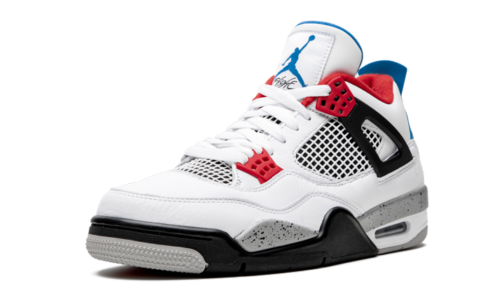 Air jordan 4 white red sales